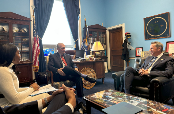 Tim Walberg and R Mich meeting with Emily Dickens