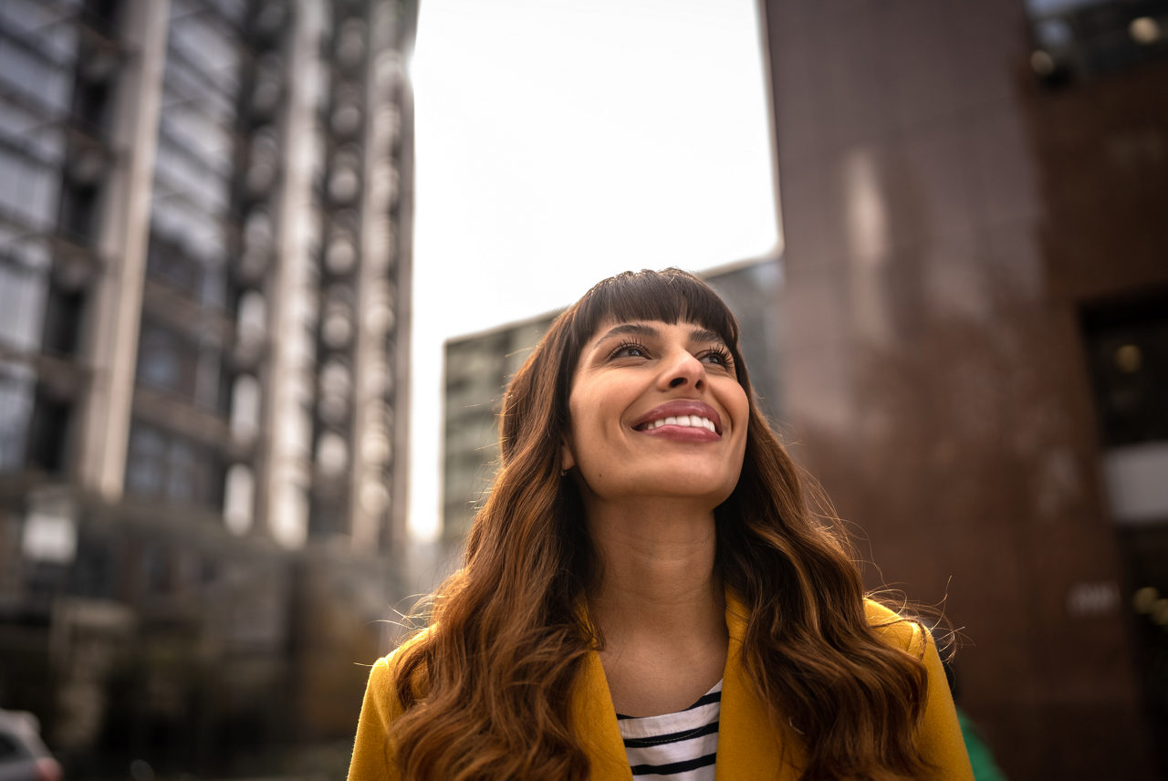 young hopeful woman
