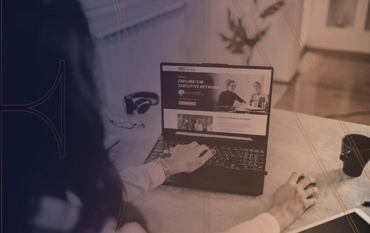 webinar on a laptop