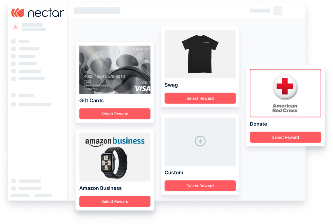 Screenshot of the product showing how to redeem points.