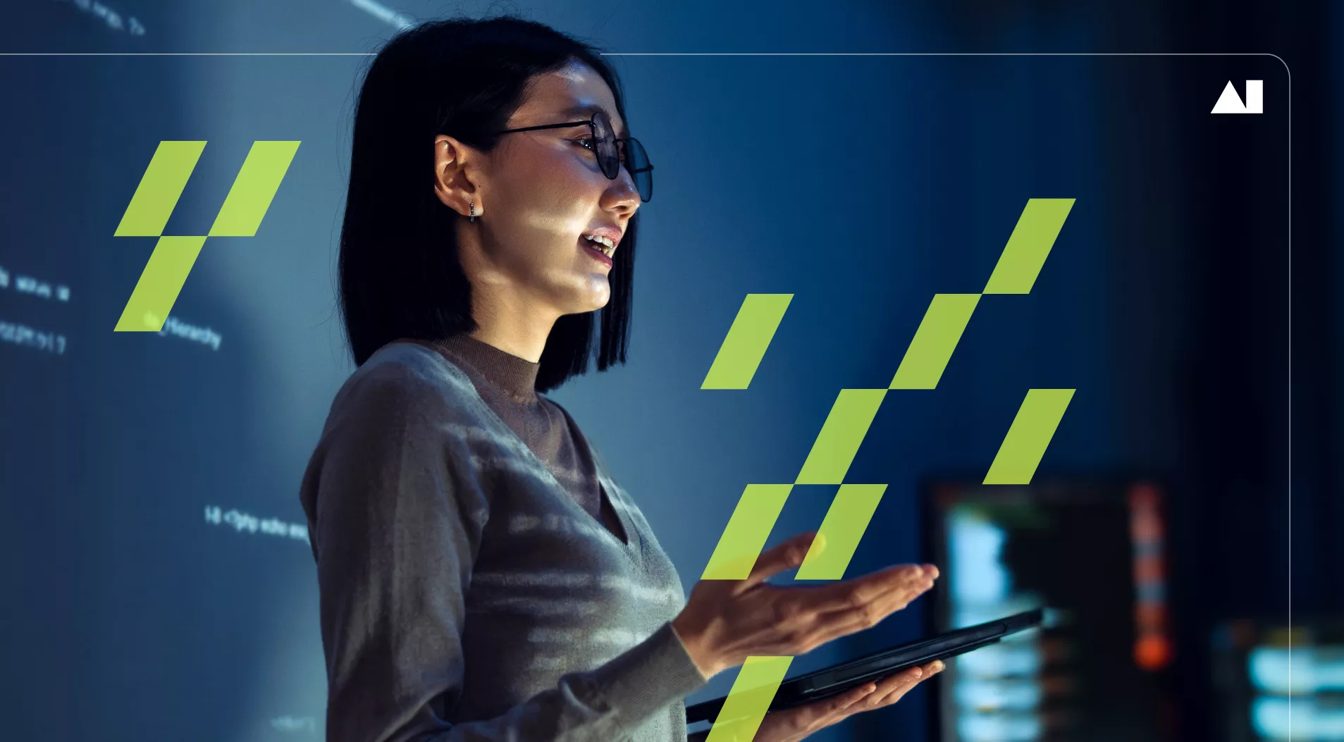 woman giving a presentation