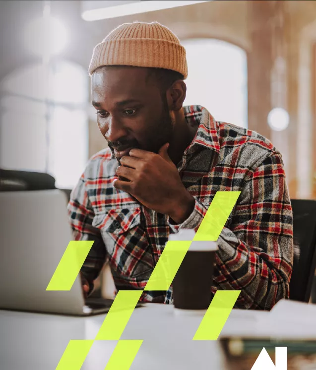 man working on his laptop