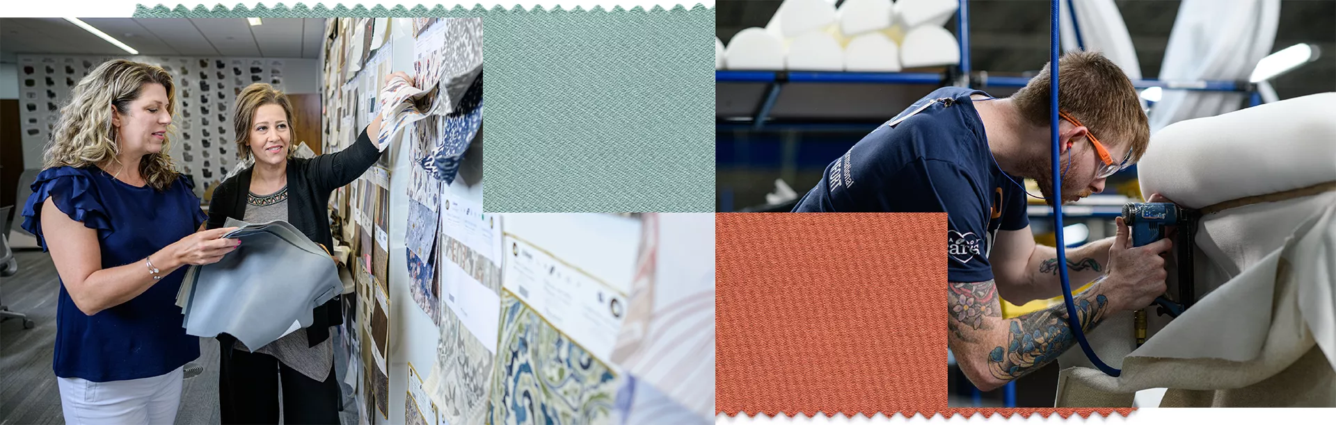 Fabric selection and upholstery work in progress