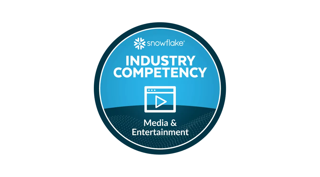 Snowflake Industry Competency Award.