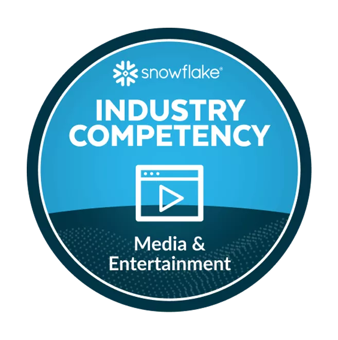 Snowflake Industry Competency Award.