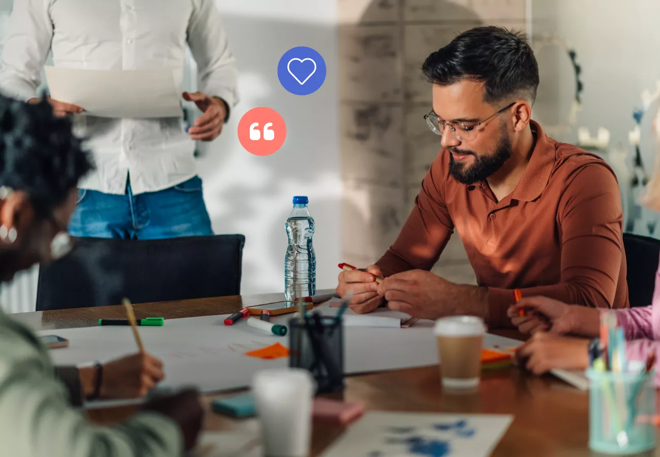 group of people collaborating around a table
