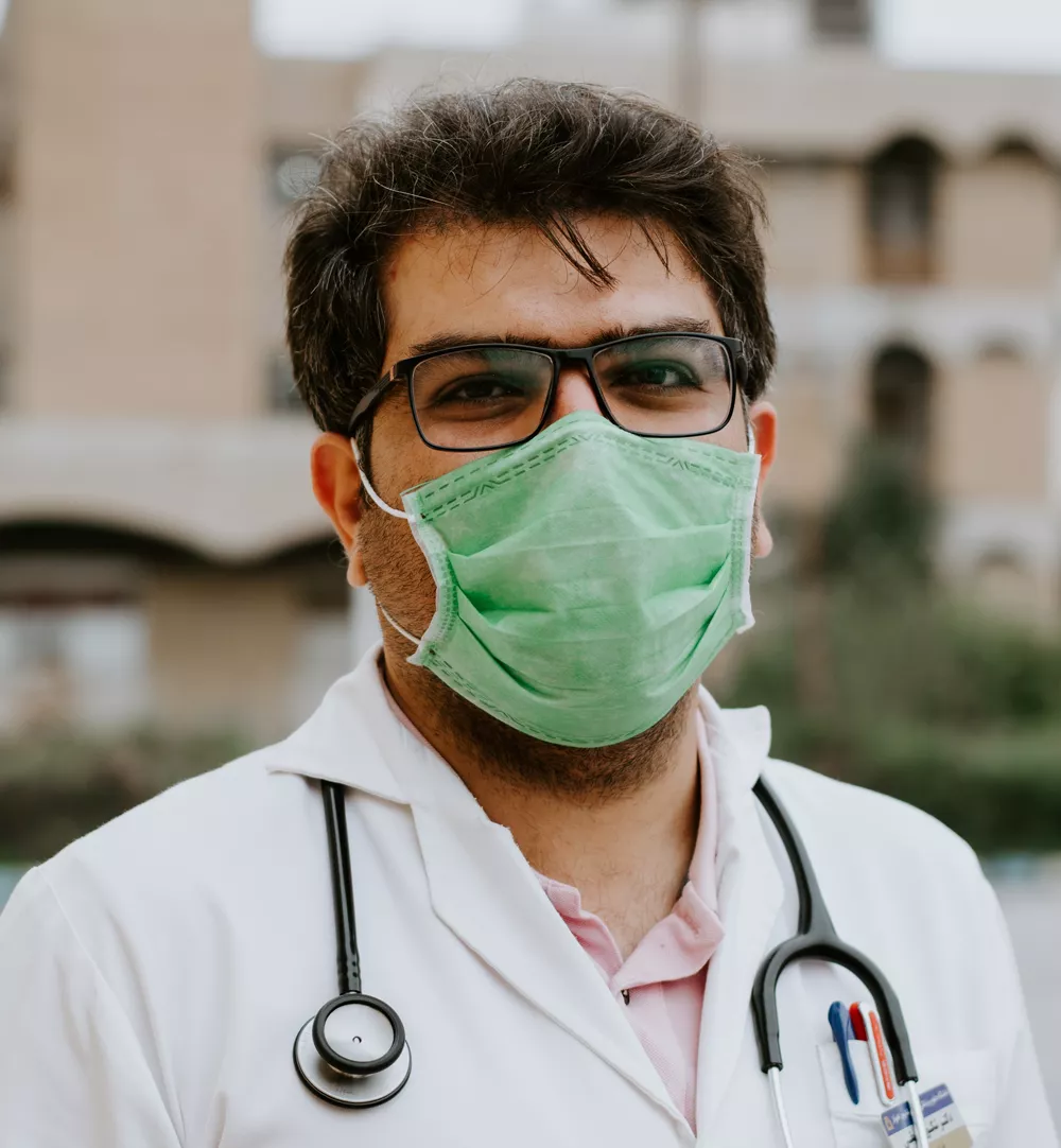 Doctor with white coat on