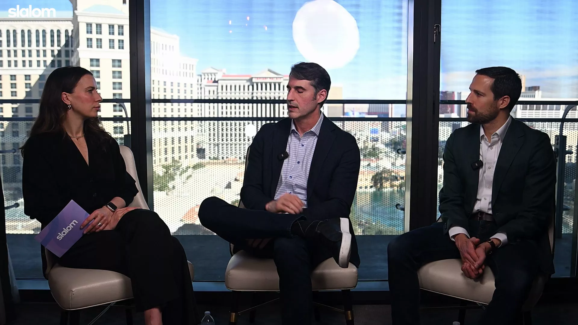 an interview with three people