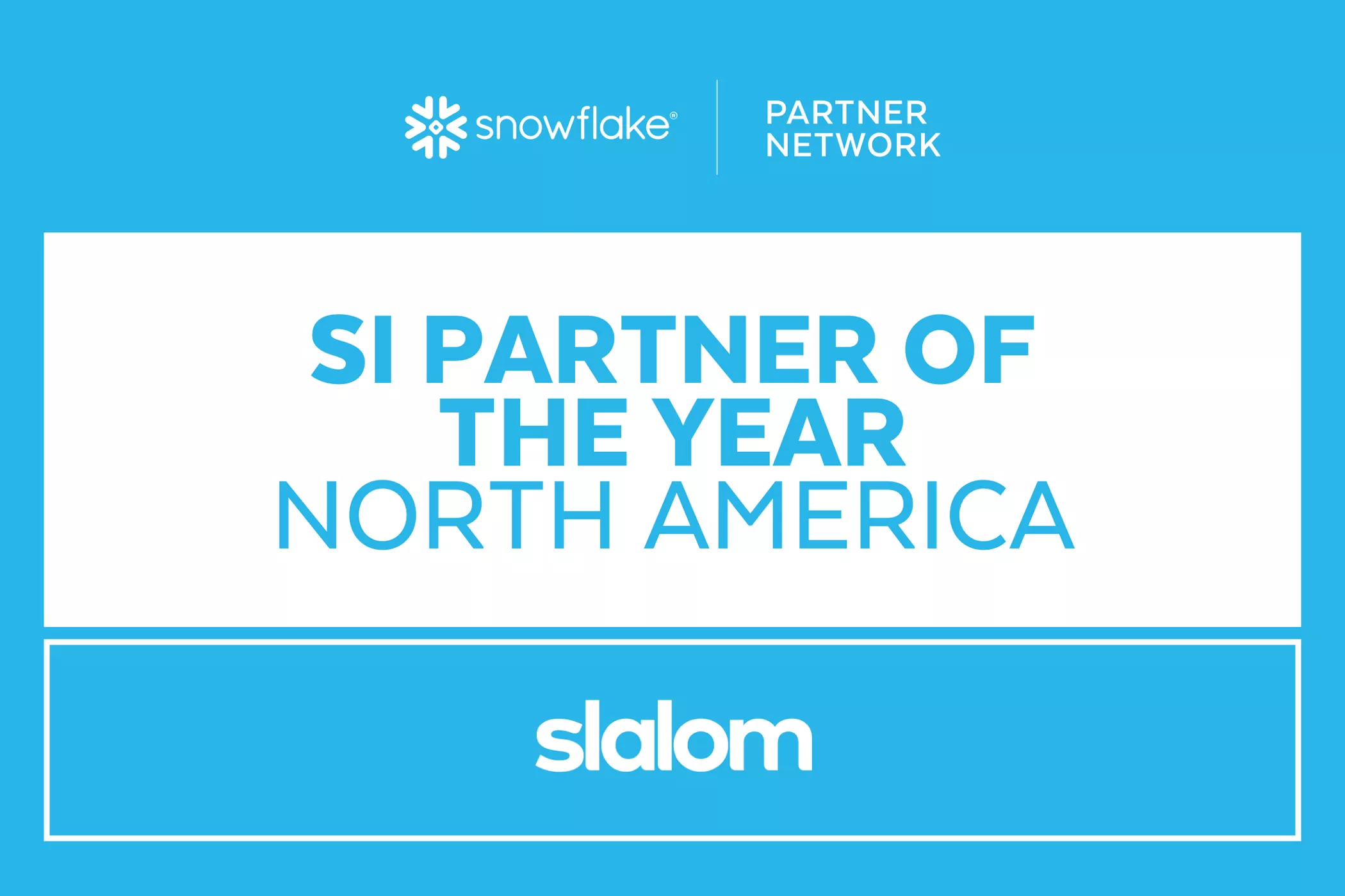 Snowflake Partner Network SI Partner of the Year North America art.