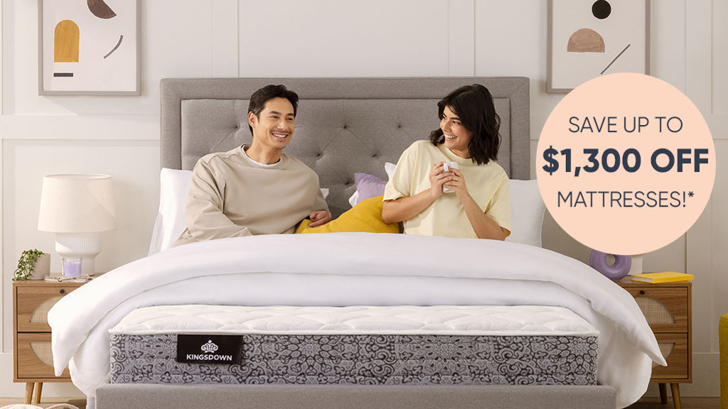 Couple on Serta mattress with bed frame