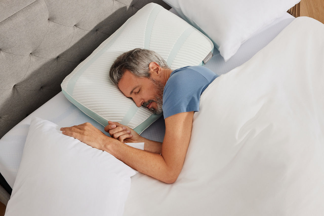 man on side sleeper pillow