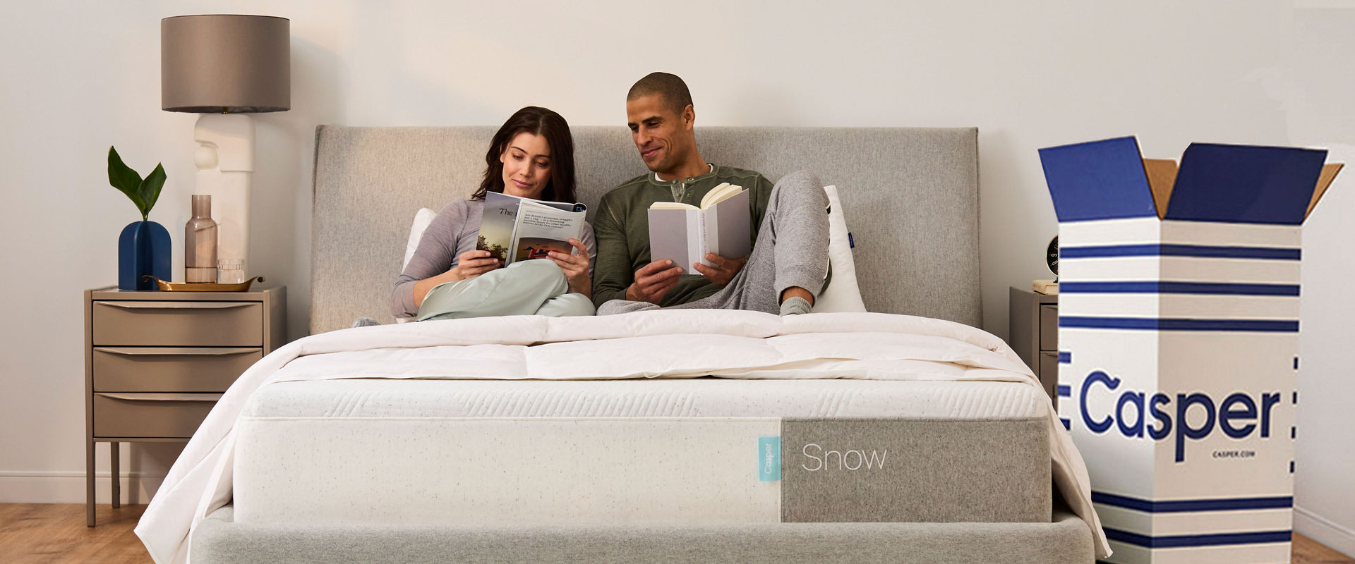 Couple on a Casper Snow Mattress