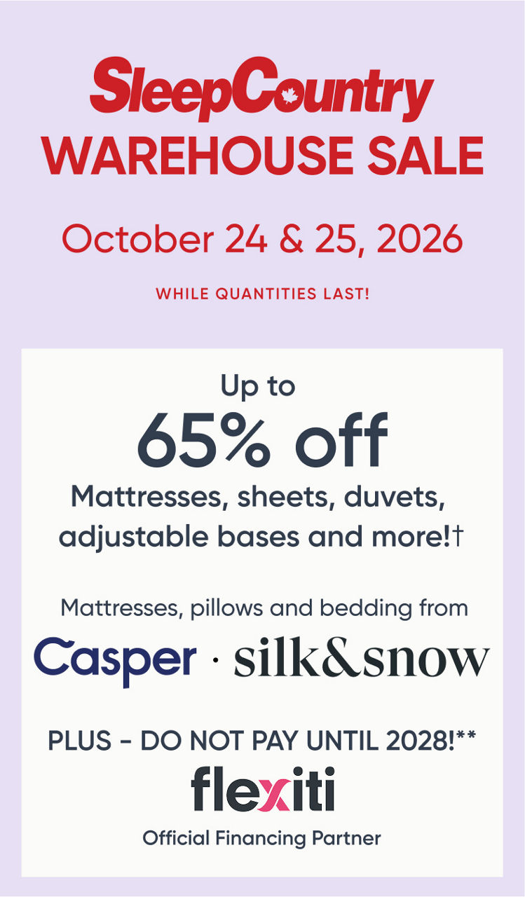 Sleep Country Warehouse Sale 2026