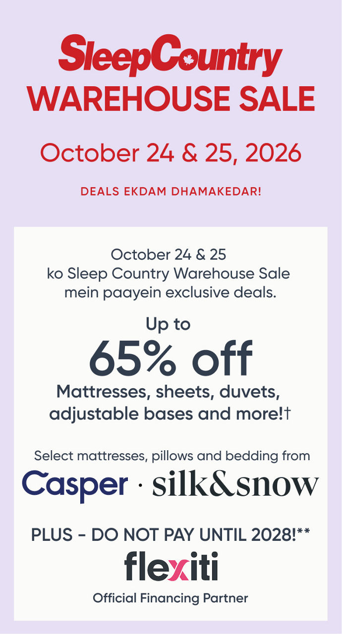 Sleep Country Warehouse Sale 2026