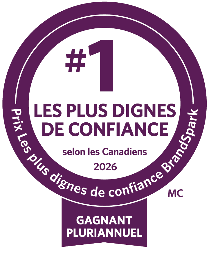 #1 Most Trusted by Canadians 2026 BrandSpark Most Trusted Awards