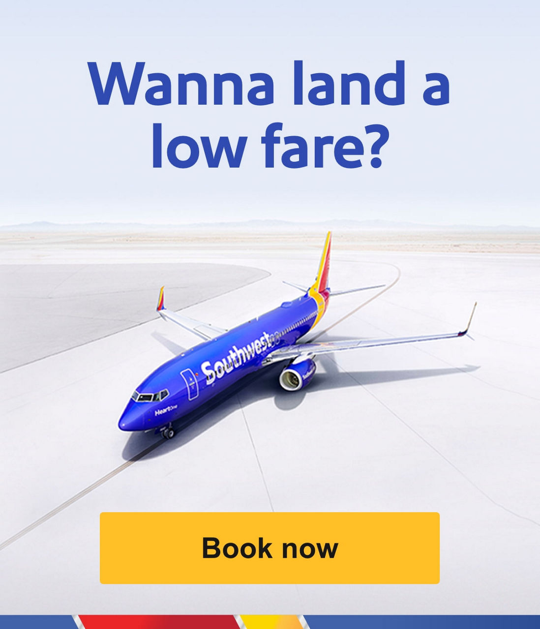 $49 sale. Book at time to fly before the 4th of July. Let us spark your interests for a summer or fall trip. SUMMER TRAVEL INCLUDED Sparktacular sale One-way as low as*  $49 *Restrictions, exclusions, and blackout dates apply. 21-day advance purchase required. Seats and days limited. Select markets. Book 7/1-7/3. Add’l fees may apply.  [Book now]
