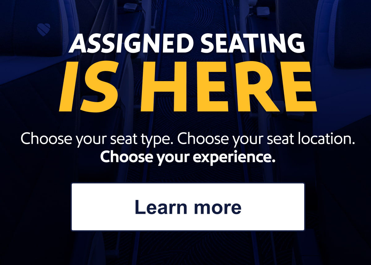 ASSIGNED SEATING IS HERE. Choose your seat type. Choose your seat location. Choose your experience. [Learn more].