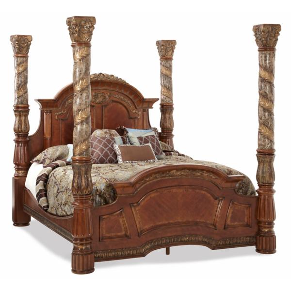 Villa Valencia King Canopy Bed Star Furniture