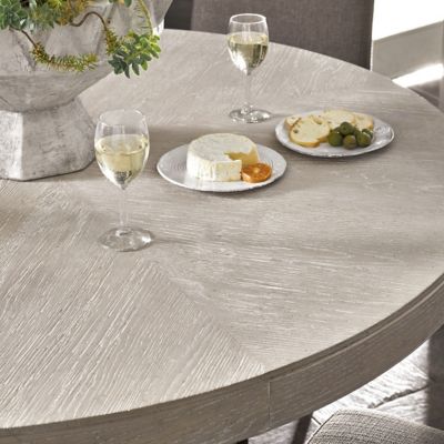 quartz dining piece round modern application credit