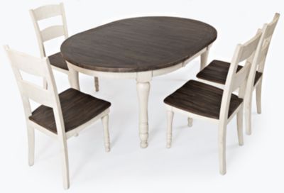 Round white best sale dinette set