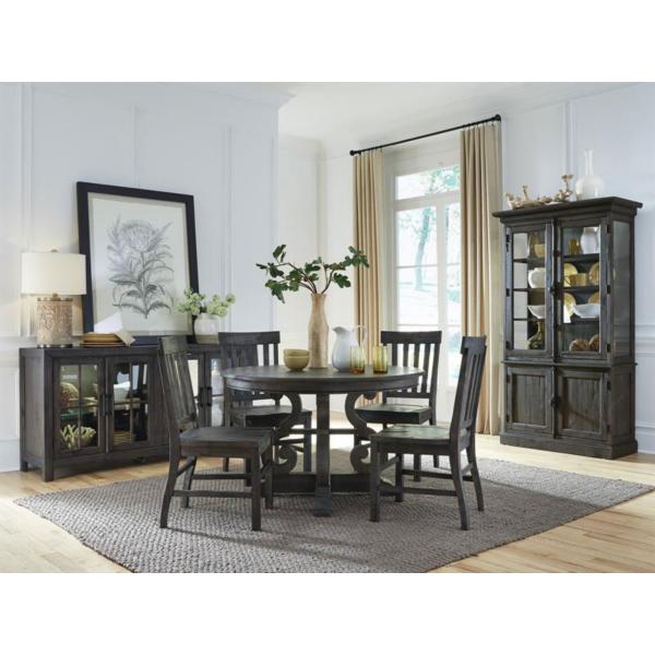 Treble Ii 5 Piece 48 Inch Round Dining Table Set Peppercorn Star Furniture