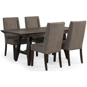 Double Bridge 5 Piece Dining Set W/ Upholstered Side Chair