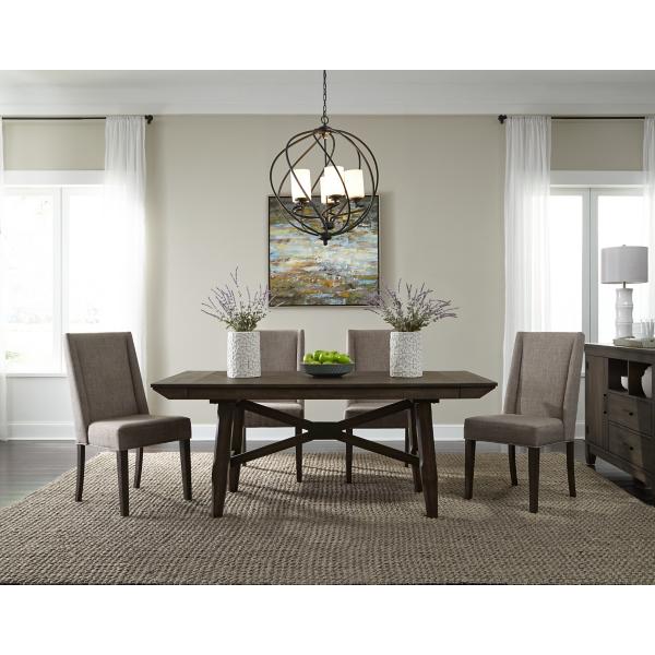 Double Bridge 5 Piece Dining Set W/Upholstered Side Chair image number 2