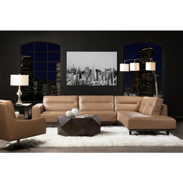 Lina Leather 3 Piece Sectional - RSF