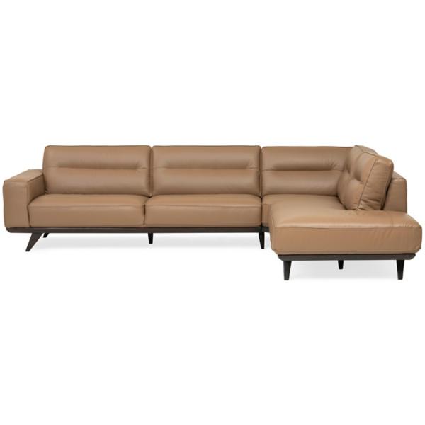 Lina Leather 3 Piece Sectional - RSF