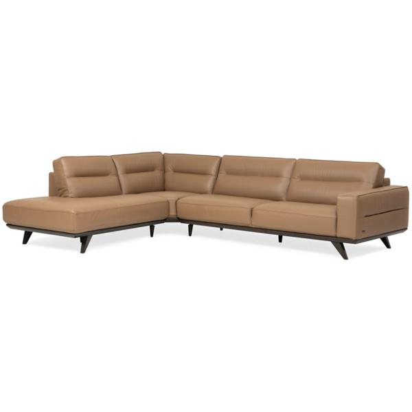 Lina Leather 3 Piece Sectional - LSF