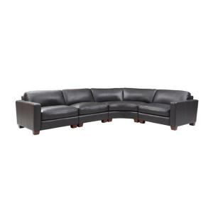 Brent Leather 4 Piece Modular Sectional