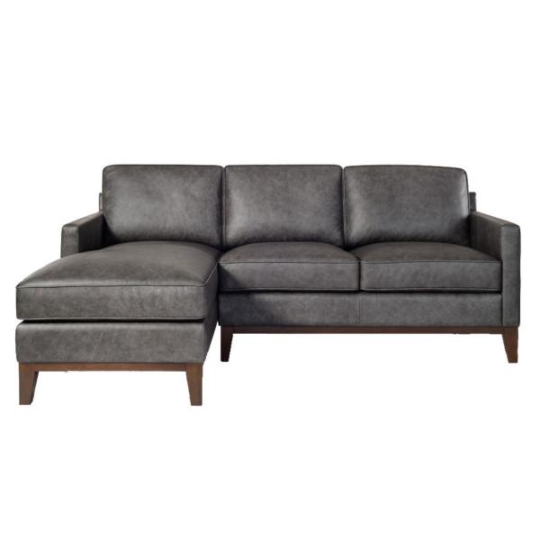Harlow Leather 2 Piece Chaise Sectional - LAF
