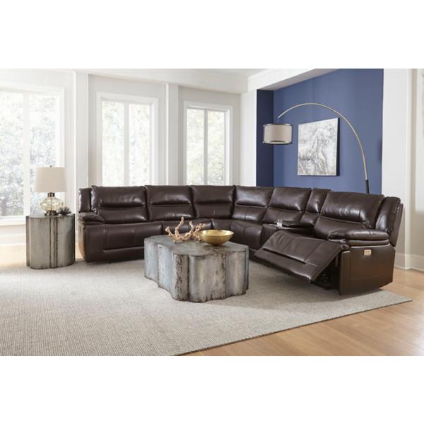 Cooper Leather 6 Piece Modular Power, Cooper Leather Sofa
