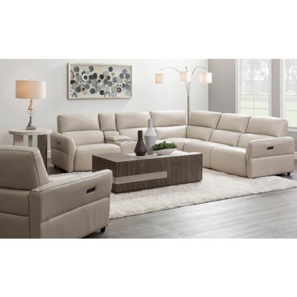 Ellis Leather 6-Piece Power Reclining Sectional image number 2
