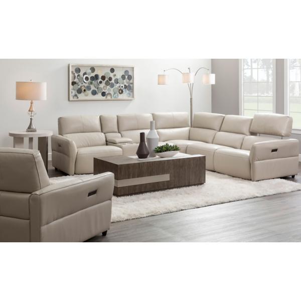Ellis Leather 6-Piece Power Reclining Sectional image number 10