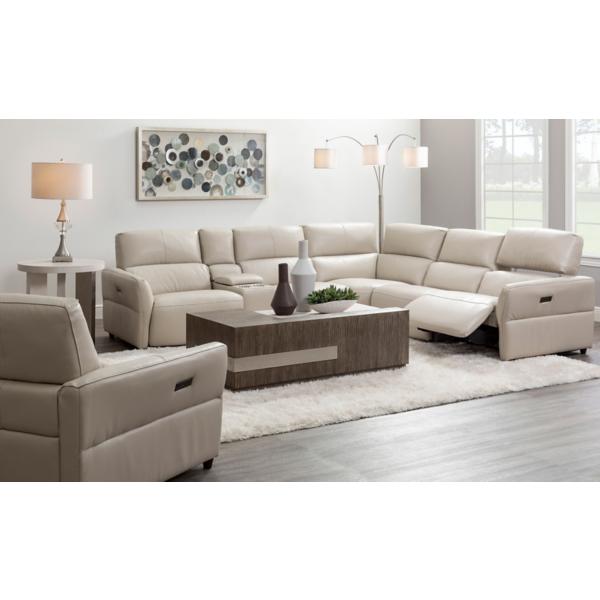 Ellis Leather 6-Piece Power Reclining Sectional image number 11