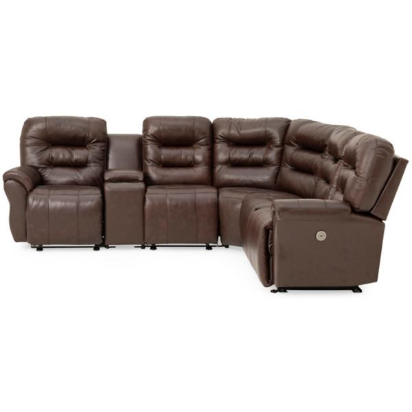 Unity Leather 6-Piece Power Reclining Sectional image number 2