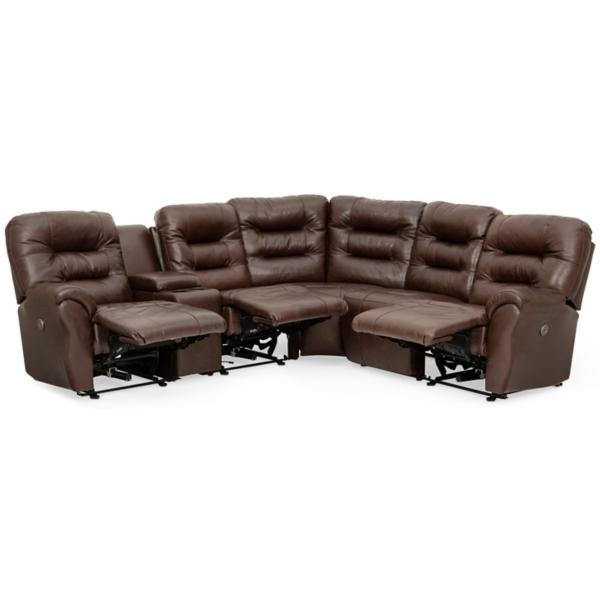 Unity Leather 6-Piece Power Reclining Sectional image number 3