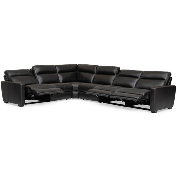 Bryson II Leather 6-Piece Power Reclining Sectional image number 4
