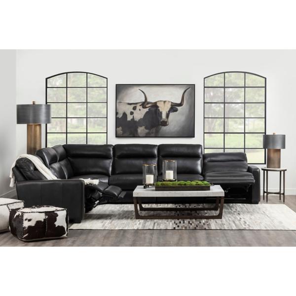 Bryson II Leather 6-Piece Power Reclining Sectional image number 5