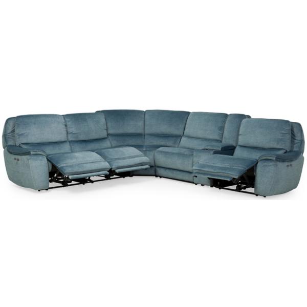 Brenna 6-Piece Power Reclining Sectional image number 4