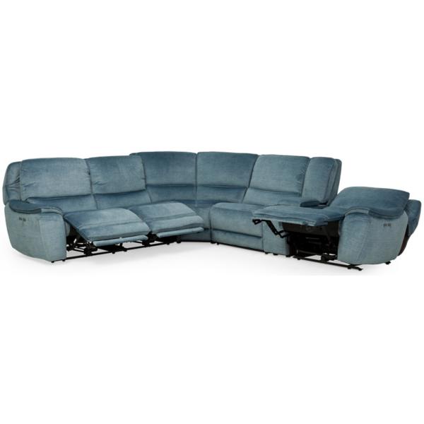 Brenna 6-Piece Power Reclining Sectional image number 5