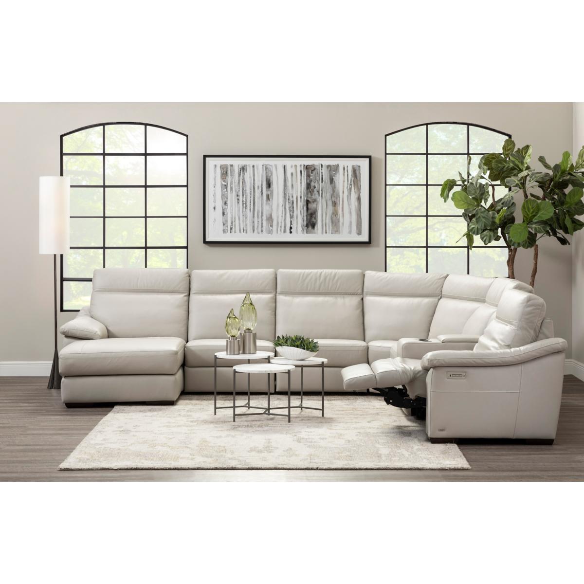 Power reclining chaise sectional hotsell