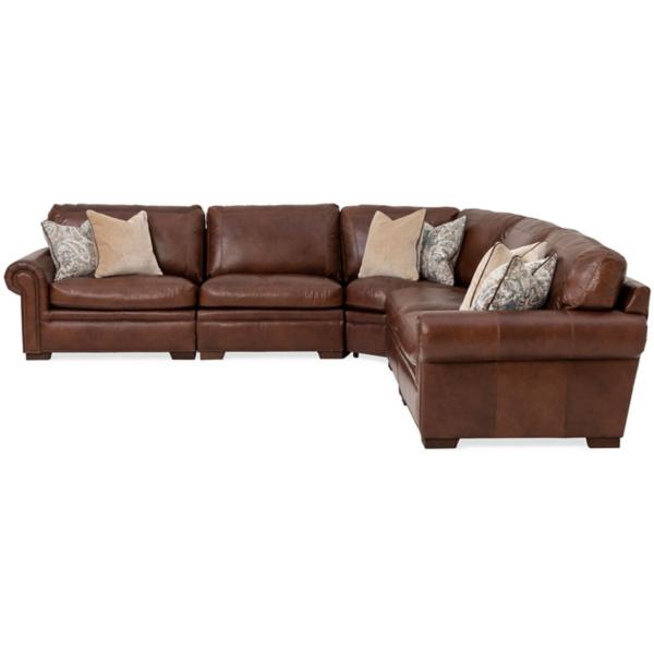Orson Leather 5 Piece Modular Sectional