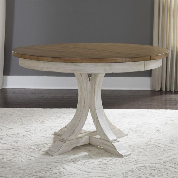Farmhouse Reimagined Round Pedestal Table image number 2