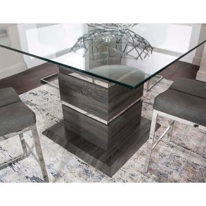 Gamma Counter Height Glass Top Dining Table