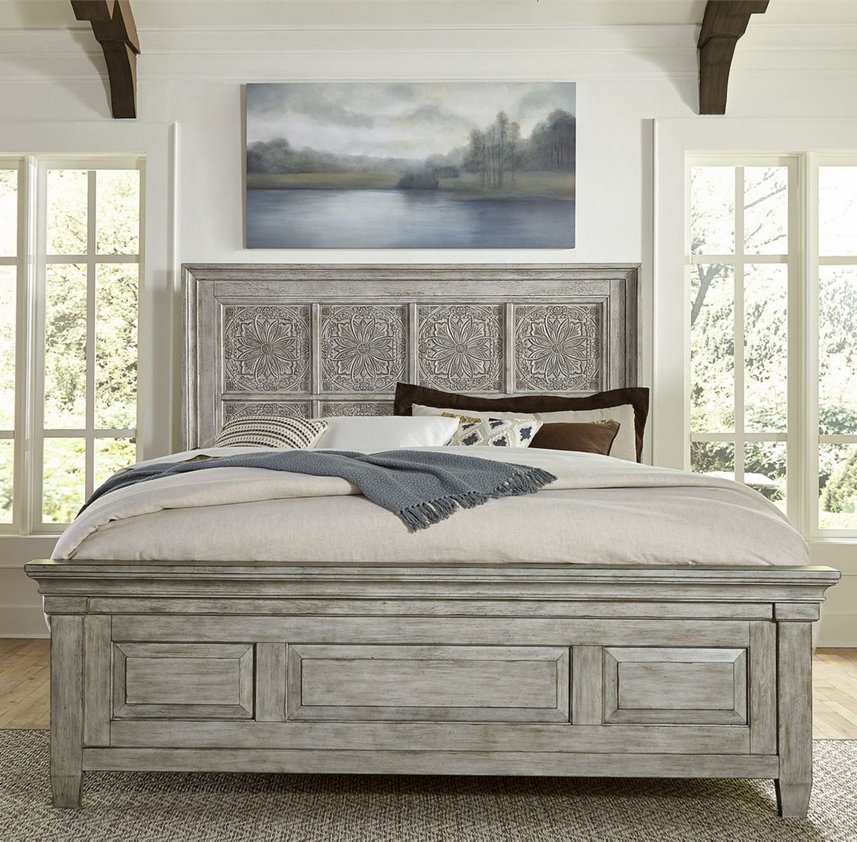 heartland decorative panel bed | star furniture | star furniture