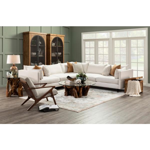 Arboles Round Glass Top Root Ball Coffee Table image number 3