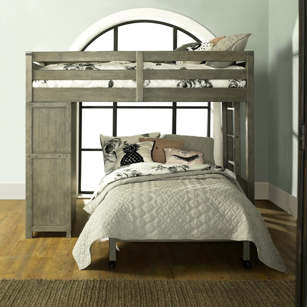 Twin loft shop caster bed