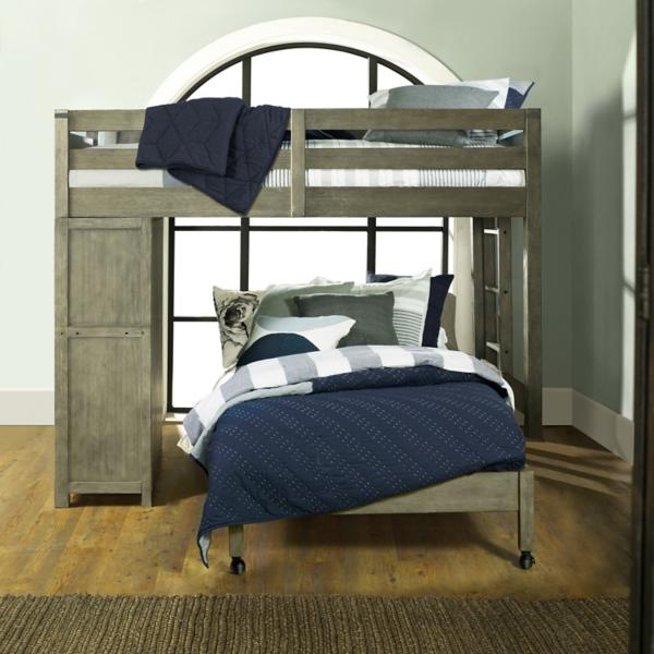 Twin loft outlet caster bed